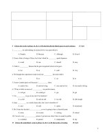 Đề thi Anh văn Trần Đại Nghĩa HKI 2013-2014