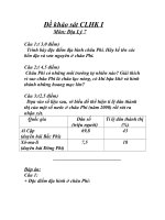 Đề thi KSCL Học kì I_Địa Lý 7