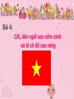 cắt, dán cờ đỏ sao vàng