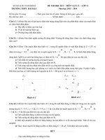 Đề thi học kì I môn Vật lý 11