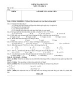 Đề kiểm tra học kì 1 Tin 8