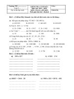 đề thi cuối kì 1 lớp 4