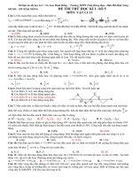 ĐỀ VÀ ĐÁP ÁN VL 12 - HKI