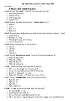 Đề kiểm tra chất lượng học kì I văn 6