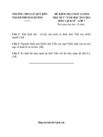 Đề thi Lịch sử 7 cuối kì I