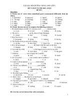 ĐỀ THI HSG ANH 8 2013