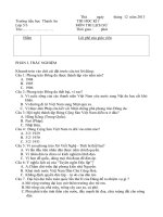 đề thi HKI : LS , ĐL ,KH lớp 5