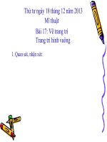 Vẽ trang trí: trang trí hình vuông