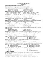 ON THI HOC KY 1 HOA HOC 9