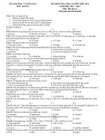 Đề thi học kì 1 _ Bắc Giang - năm học 2012 - 2013