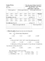 Đề kiểm tra cuối kì 1