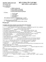 ĐEEF CƯƠNG ÔN TẬP TỰ LUẬN LỚP 11