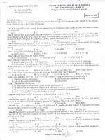 DE THI HKI HOA 10 NĂM 2013-2014