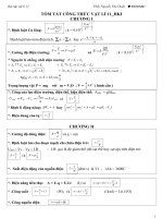 ÔN TẬP CÔNG THƯC  LÍ 11