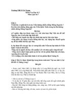 Kiểm Tra học kì I môn Lich sử 7  THCS