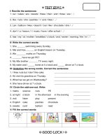 Ôn thi HKI 1 (AV - Chuong trinh F&F)