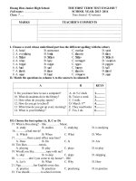 DE THI HK I TIENG ANH 7-THCS HOÀNG DIỆU EAKAR