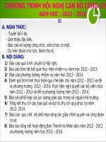 Chương trình Hội nghị CBCC - 2013-2014