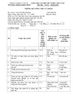 Thống kê việc làm cá nhân