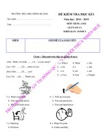 Đề Thi KHI Năm 2013 - 2014