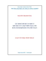 xác định chế độ cắt hợp lý khi tiện có va đập thép 45 qua tôi bằng mảnh hợp kim cứng phủ tialn