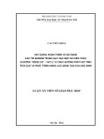 xây dựng, hoàn thiện và sử dụng các thí nghiệm trong dạy học một số kiến thức chương sóng cơ - vật lý 12 theo hướng phát huy tính tích cực và phát triển năng lực sáng tạo của học sinh