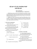 báo cáo khoa học - đệ quy và các phương pháp khử đệ quy