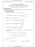 Bài toán chứa tham số trong giải phương trình và bất phương trình_luyện thi đại học môn toán