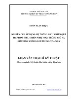 Nghiên cứu sử dụng hệ thống điều khiển quá trình để điều khiển nhiệt độ, thông gió và điều hòa không khí trong tòa nhà HVAC