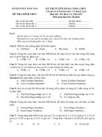 đề thi và hướng dẫn chấm thi tuyển dụng công chức 2009-môn tin học