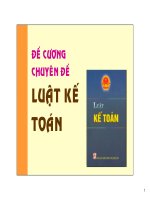 đề cương chuyên đề luật kế toán