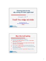 chương trình ôn thi cấp chứng chỉ hành nghề thuế - chuyên đề thuế thu nhập cá nhân