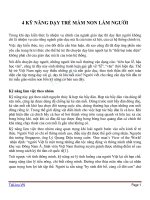 4 kỹ năng dạy trẻ mầm non làm người