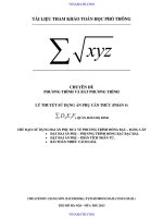 Chuyên đề phương trình, bất phương trình chứa căn thức luyện thi đại học môn toán (FULL)