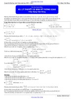 chuyên đề lý thuyết cơ bản về tương giao luyện thi đại học-đặng việt hùng