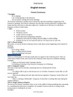 verb forms english tenses giáo án