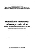 Chuyên đề hình học giải tích (phương pháp tọa độ trong không gian) luyện thi đại học