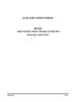 một số biện pháp chỉ đạo xã hội hoá giáo dục mầm non