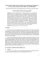 SỬ DỤNG HẠT NHÂN TẠO CÂY HOA CÚC (Chrysanthemum morifolium L.)  LÀM VẬT LIỆU BAN ĐẦU CHO CHIẾU XẠ TẠO ĐỘT BIẾN