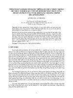 TÍNH TOÁN VÀ PHÂN TÍCH CÁC THÔNG SỐ THỦY NHIỆT TRONG HỆ THỰC NGHIỆM KS1 VỚI MÔ HÌNH HỞ MỘT PHẦN VÙNG HOẠT LÒ PHẢN ỨNG VVER1000 BẰNG CHƯƠNG TRÌNH RELAPSCDAPSIM