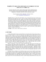 NGHIÊN CỨU KHẢ NĂNG PHÂN HỦY CỦA FIBROIN TƠ TẰM  BẰNG XỬ LÝ CHIẾU XẠ