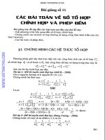 Chuyên đề tổ hợp, chỉnh hợp và phép đếm luyện thi đại học môn toán