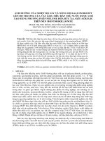 ẢNH HƯỞNG CỦA NHIỆT ĐỘ SẤY VÀ NỒNG ĐỘ KALI HYDROXÍT LÊN ĐỘ TRƯƠNG CỦA VẬT LIỆU SIÊU HẤP THỤ NƯỚC ĐƯỢC CHẾ TẠO BẰNG PHƯƠNG PHÁP POLYME HÓA BỨC XẠ AXÍT ACRYLIC TRÊN NỀN MONTMORILLONITE