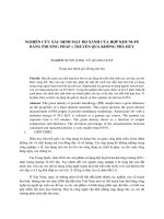 NGHIÊN CỨU XÁC ĐỊNH MẬT ĐỘ XANH CỦA HỢP KIM NIFE BẰNG PHƯƠNG PHÁP γ TRUYỀN QUA KHÔNG PHÁ HỦY