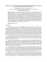 KHẢO SÁT TAI NẠN LÒ ÁP LỰC PWR CHO TRƯỜNG HỢP MÁY BƠM NƯỚC CẤP GẶP SỰ CỐ BẰNG PHẦN MỀM MÔ PHỎNG PCTRAN