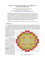 KHẢO SÁT ĐẶC TRƯNG NƠTRON CỦA LÒ PHẢN ỨNG  PWR 900 MWe NHẬT BẢN