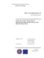 Tiểu luận môn tài chính quốc tế Nghiên cứu về EMU  Đồng EURO và  khả năng hình thành liên minh tiền tệ và một đồng tiền chung Châu Á