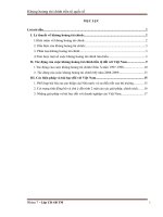 Tiểu luận môn tài chính quốc tế Khủng hoảng tài chính tiền tệ quốc tế