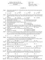 đề thi vật lý 12 trung học phổ thông nguyễn du