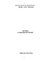 bài giảng lý luận giáo dục thể chất